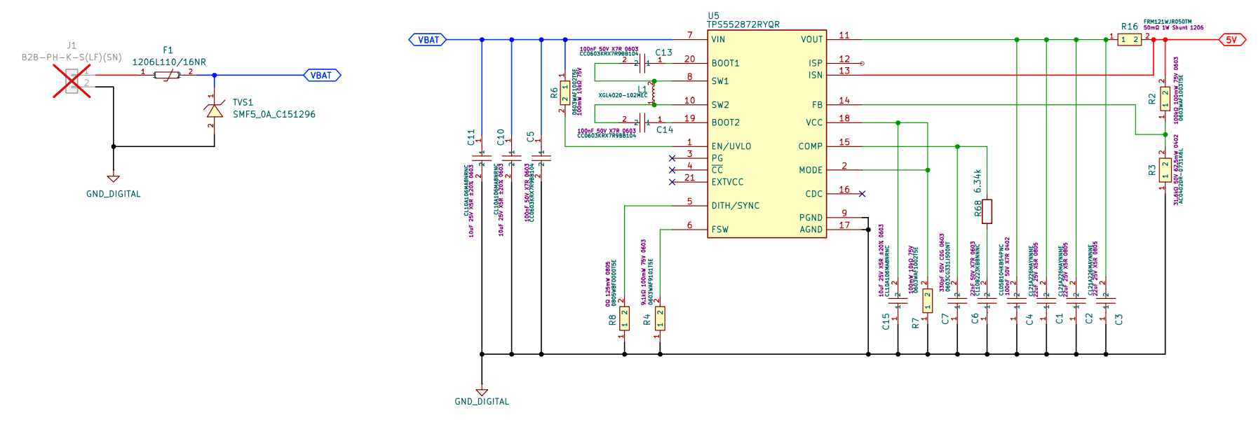 Schematic of power tree