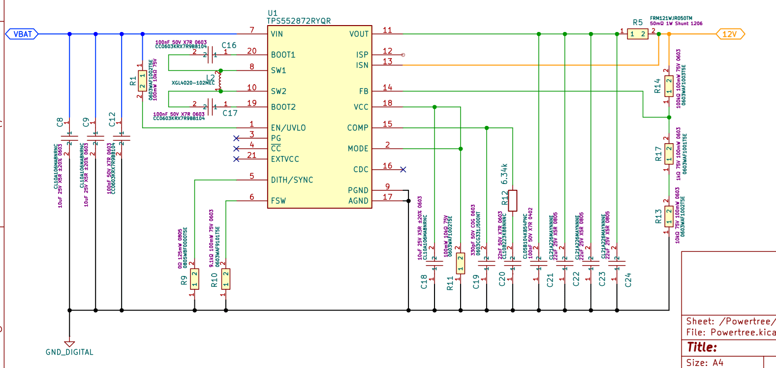 Schematic of power tree